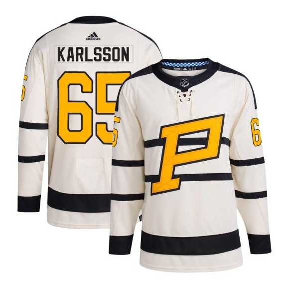 Men%27s Pittsburgh Penguins #65 Erik Karlsson Cream 2023 Winter Classic Stitched Jersey Dzhi->seattle kraken->NHL Jersey